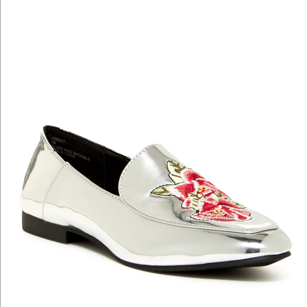 Madden Girl Silver Orbitt Loafers